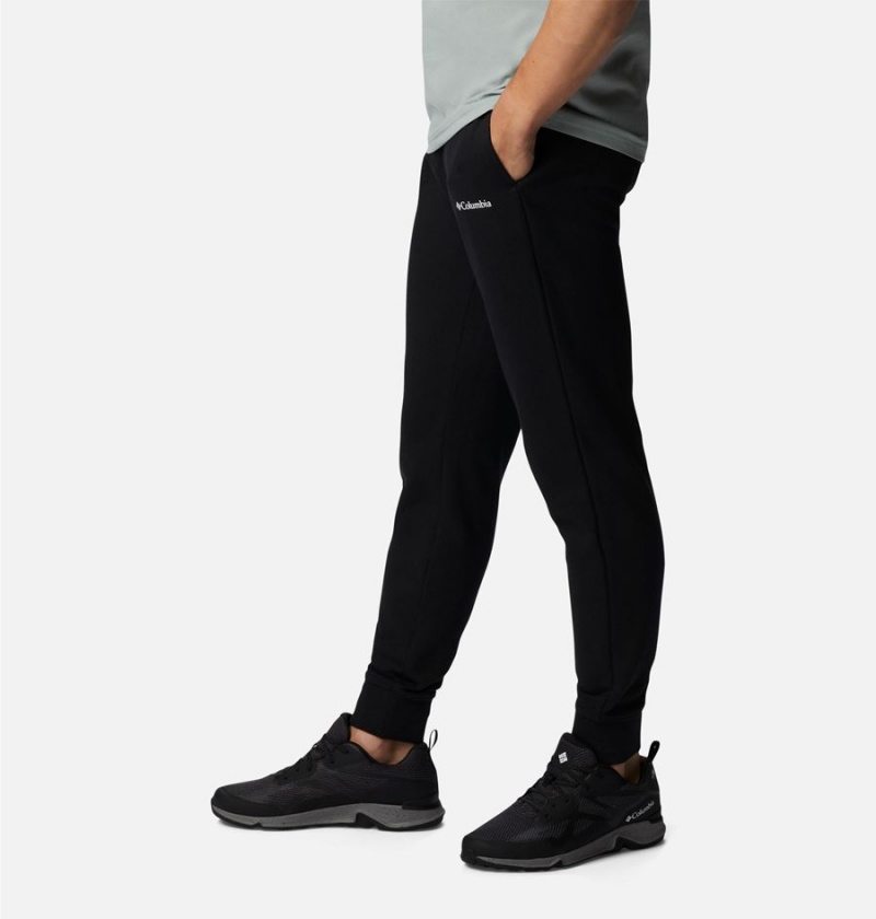 Black Men's Columbia CSC Logo Fleece Jogger II Pants | AKMPY-6509