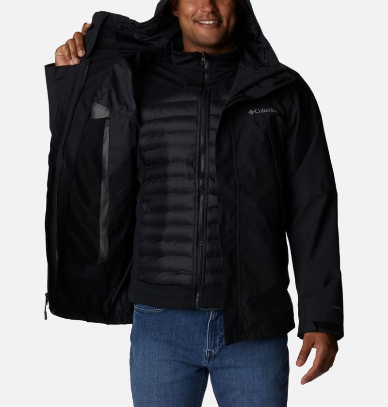 Black Men's Columbia Canyon Meadows Omni Heat Infinity Interchange Insulated Puffer Jacket | XBUJE-7132