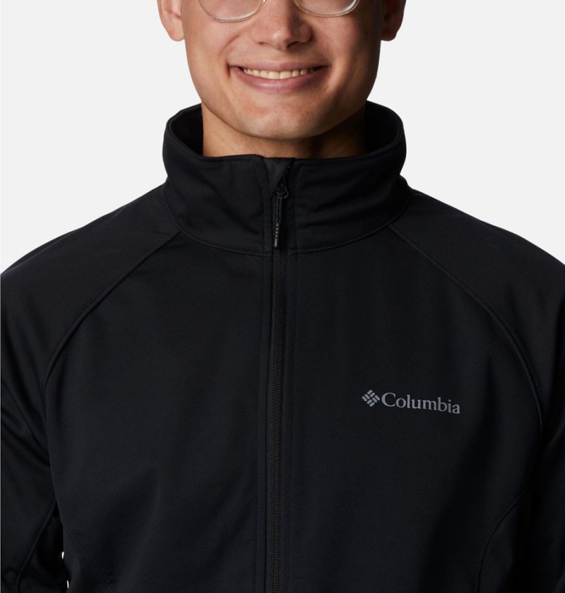 Black Men's Columbia Canyon Meadows Softshell Jackets | WCKYT-7519