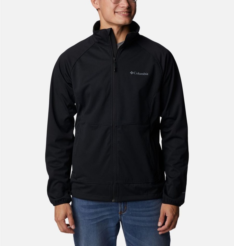 Black Men\'s Columbia Canyon Meadows Softshell Jackets | WCKYT-7519