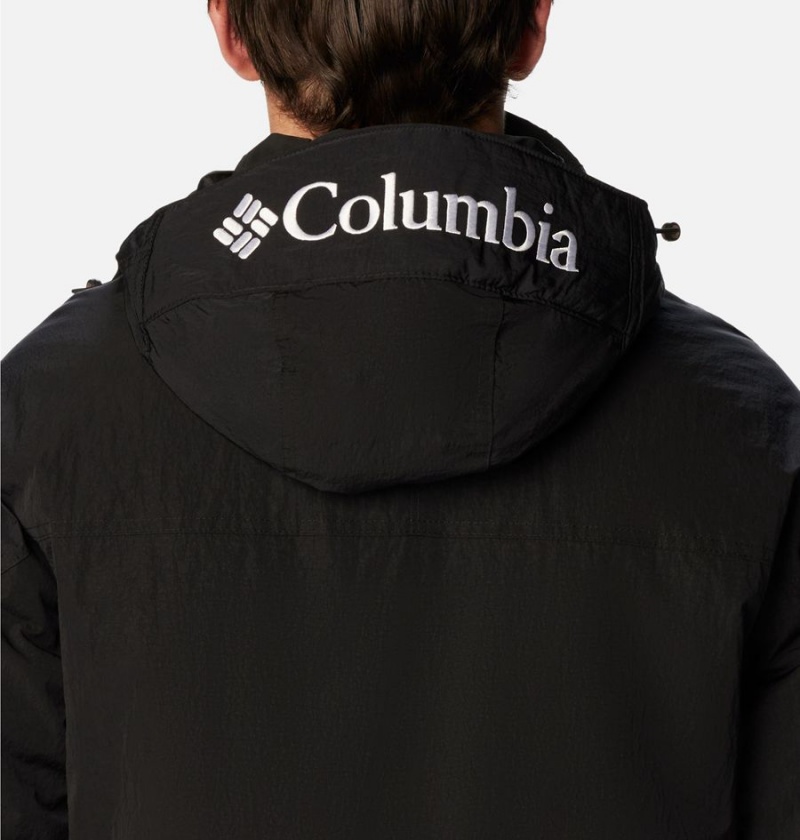 Black Men's Columbia Challenger Remastered Pullover Insulated Puffer Jacket | GAXFV-4695