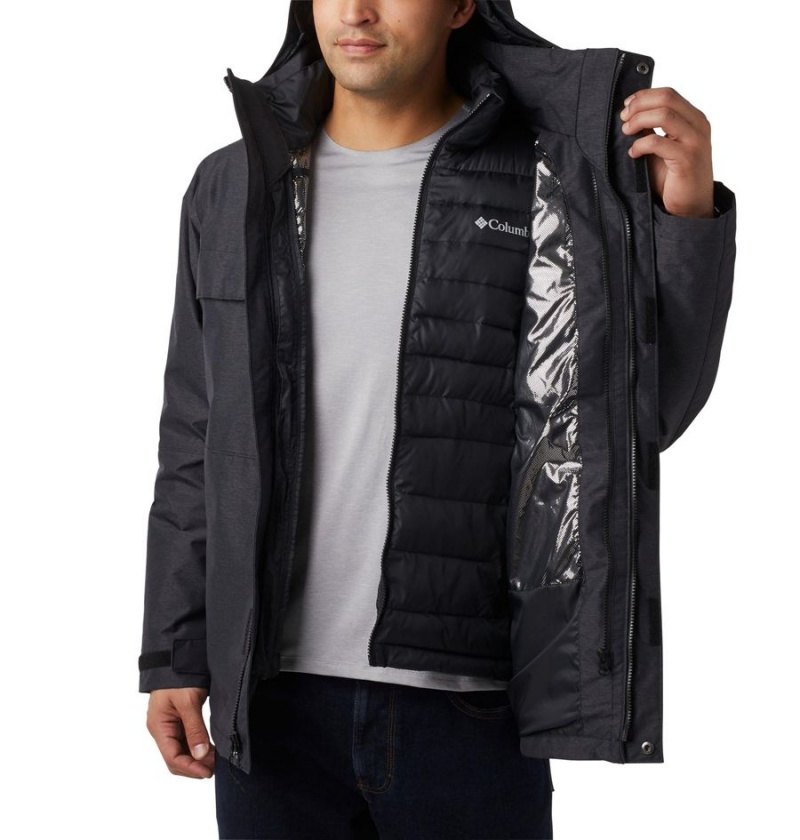 Black Men's Columbia Cloverdale Interchange 3 In 1 Jackets | ICXPK-3954