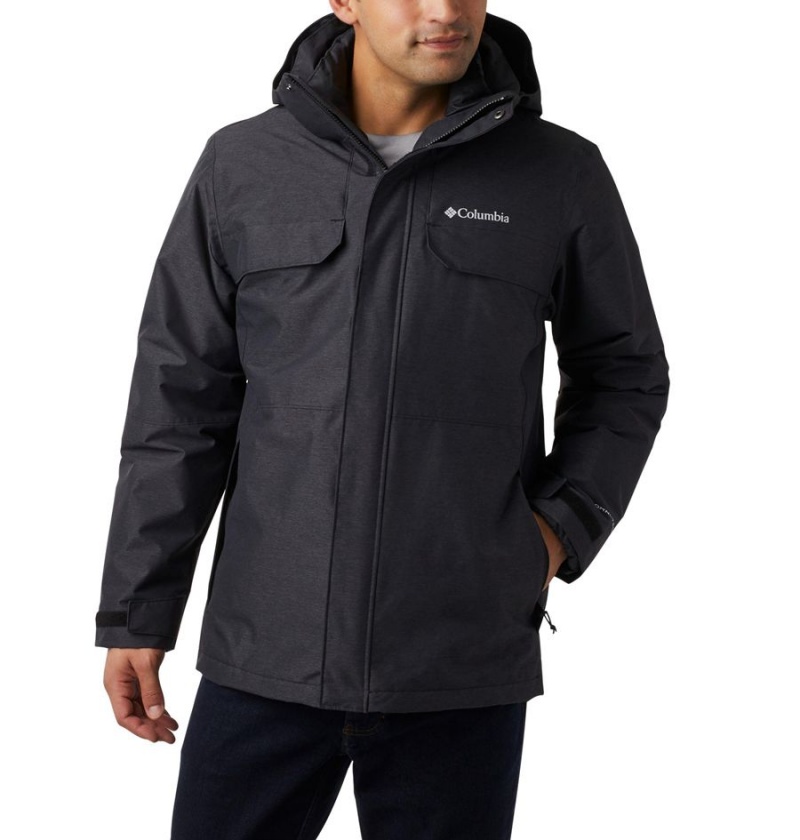 Black Men\'s Columbia Cloverdale Interchange 3 In 1 Jackets | ICXPK-3954