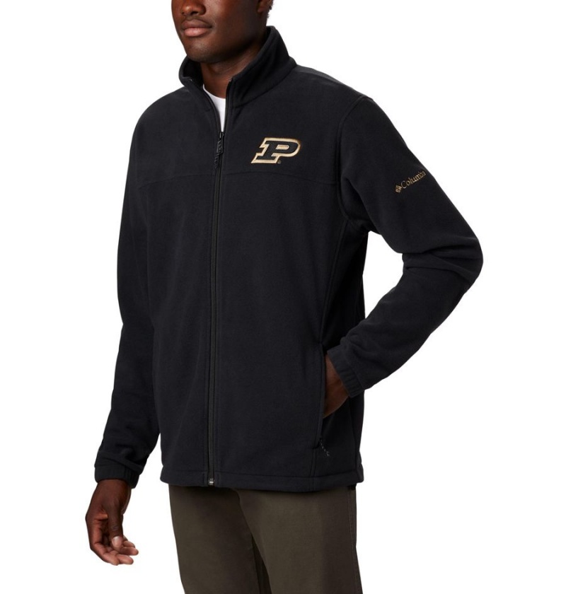 Black Men's Columbia Collegiate Flanker III - Purdue Fleece Jacket | FWZVQ-8625