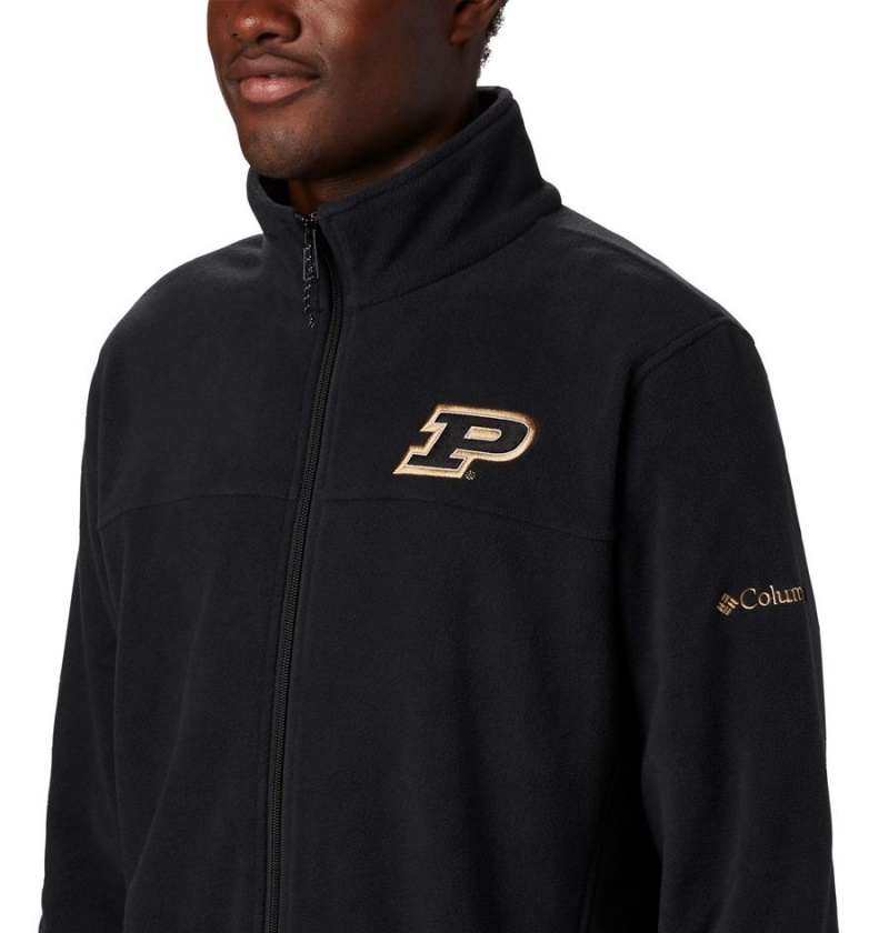 Black Men's Columbia Collegiate Flanker III - Purdue Fleece Jacket | FWZVQ-8625