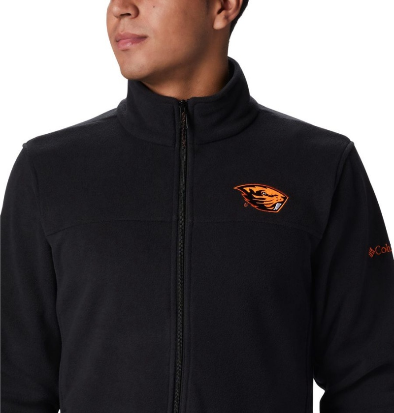 Black Men's Columbia Collegiate Flanker III - Oregon State Fleece Jacket | WAUEO-3650