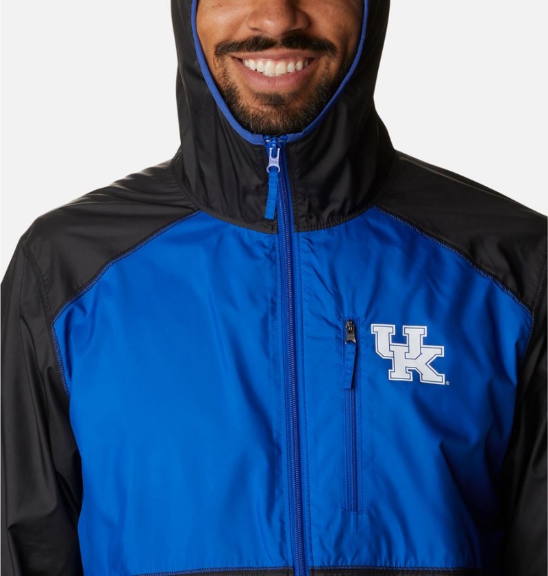 Black Men's Columbia Collegiate Flash Forward Jacket - Kentucky Windbreaker | MQXJE-9587