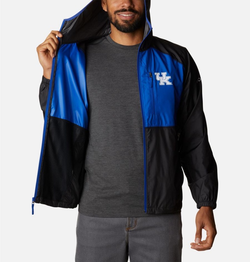 Black Men's Columbia Collegiate Flash Forward Jacket - Kentucky Windbreaker | MQXJE-9587