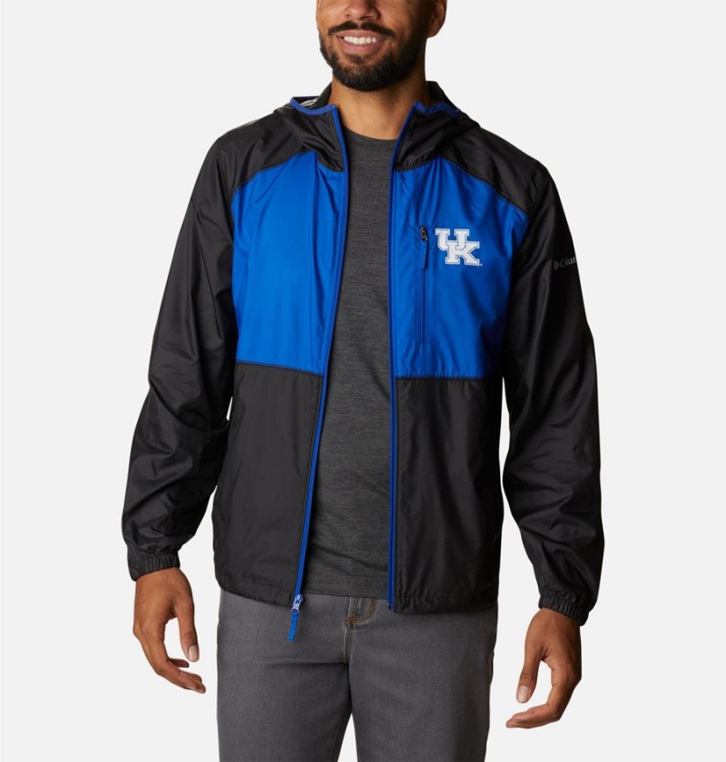 Black Men's Columbia Collegiate Flash Forward Jacket - Kentucky Windbreaker | MQXJE-9587