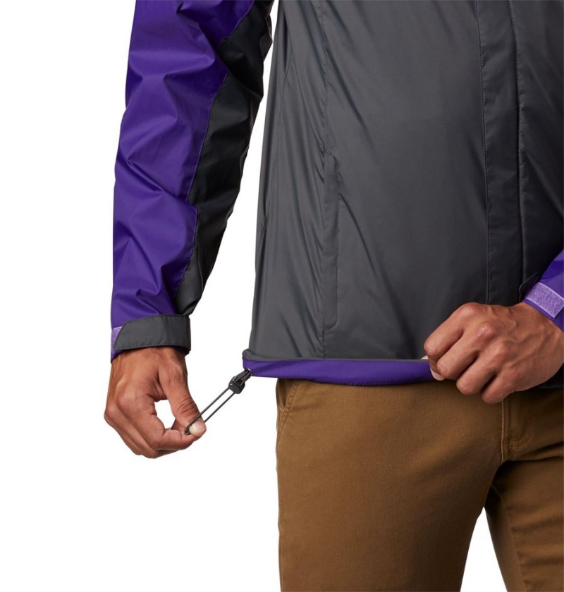 Black Men's Columbia Collegiate Glennaker Storm - Washington Rain Jacket | GDRPK-6193