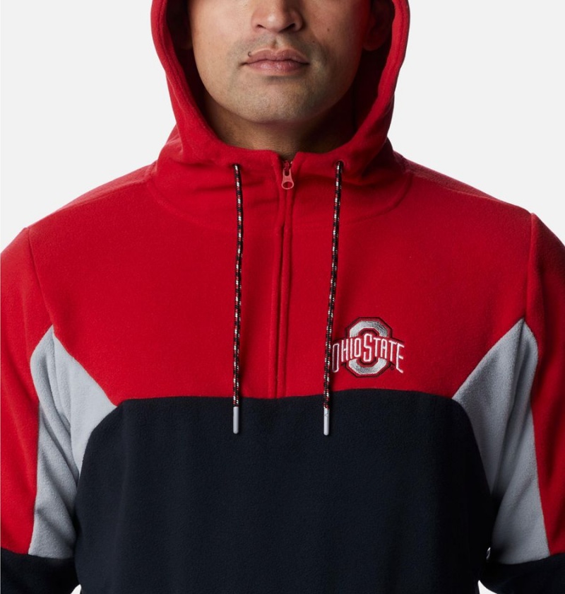 Black Men's Columbia Collegiate Lodge Fleece - Ohio State Hoodie | WBKYE-7964