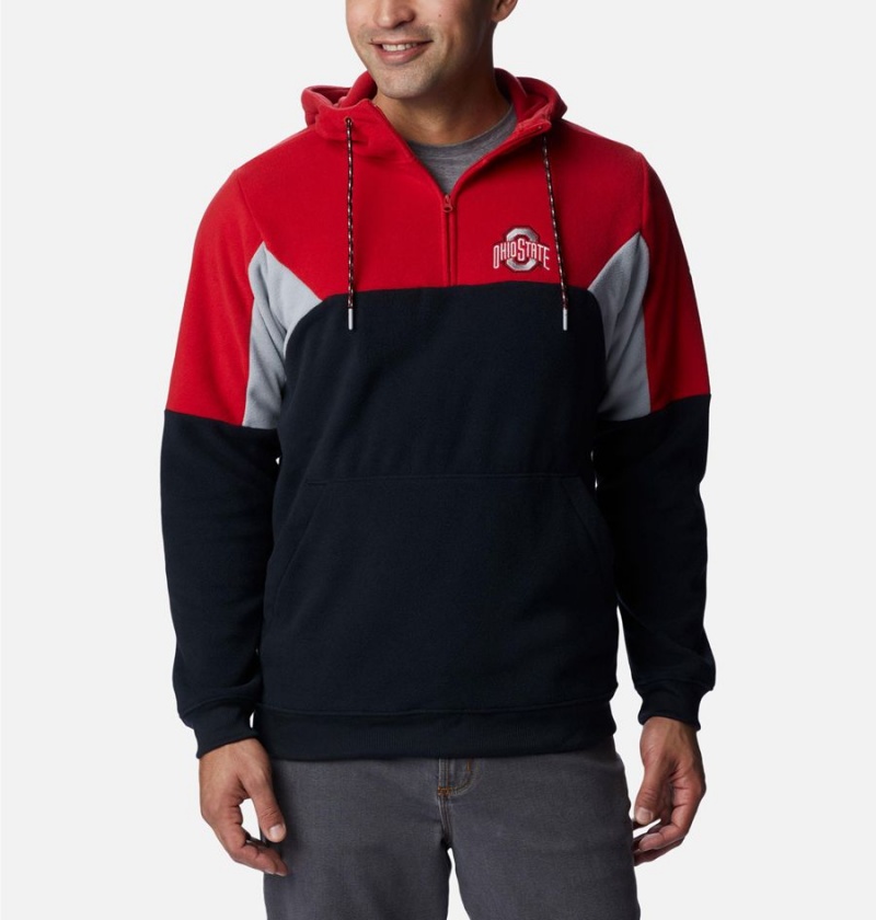 Black Men\'s Columbia Collegiate Lodge Fleece - Ohio State Hoodie | WBKYE-7964