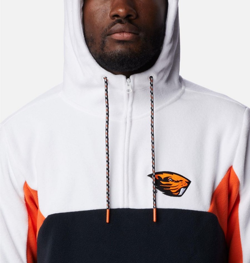 Black Men's Columbia Collegiate Lodge Fleece - Oregon State Hoodie | UHOEI-4367