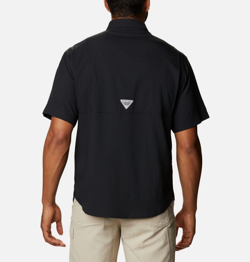 Black Men's Columbia Collegiate PFG Tamiami Short Sleeve - Virginia Tech Shirt | TCVSA-1052