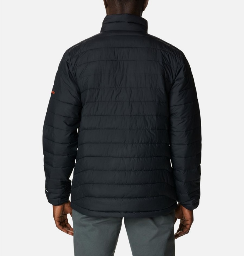 Black Men's Columbia Collegiate Powder Lite - Oregon State Insulated Puffer Jacket | ILUEX-9857