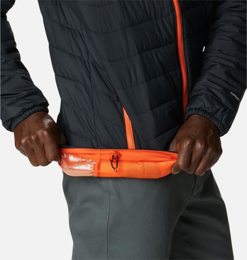 Black Men's Columbia Collegiate Powder Lite - Oregon State Insulated Puffer Jacket | ILUEX-9857