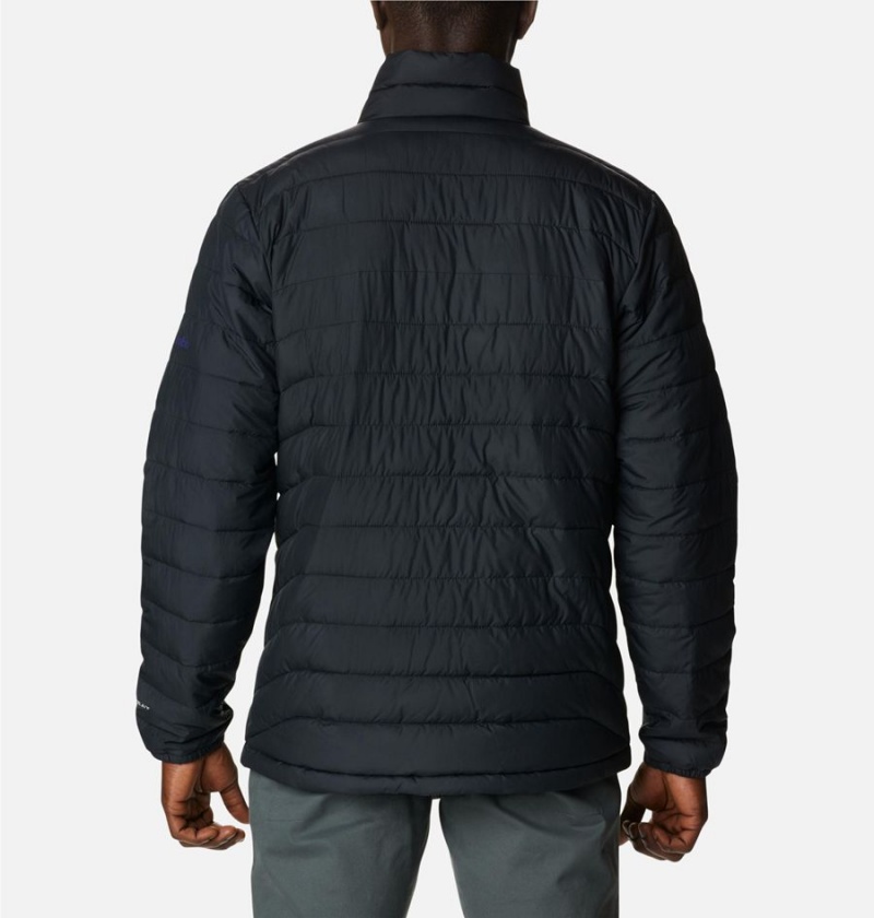 Black Men's Columbia Collegiate Powder Lite - Washington Insulated Puffer Jacket | VMNKP-2573