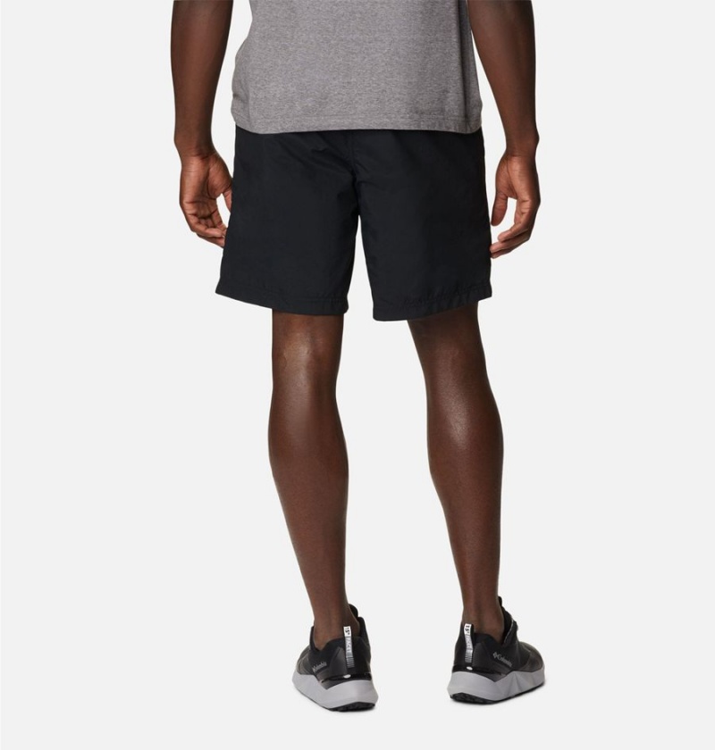 Black Men's Columbia Deschutes Valley Reversible Shorts | QDZFL-2456