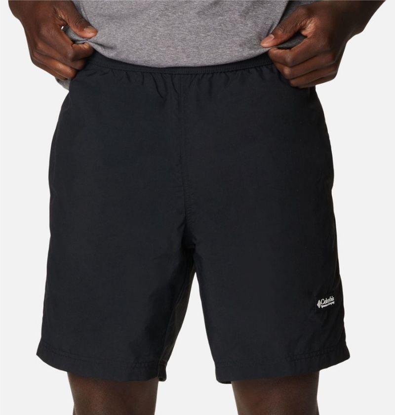 Black Men's Columbia Deschutes Valley Reversible Shorts | QDZFL-2456