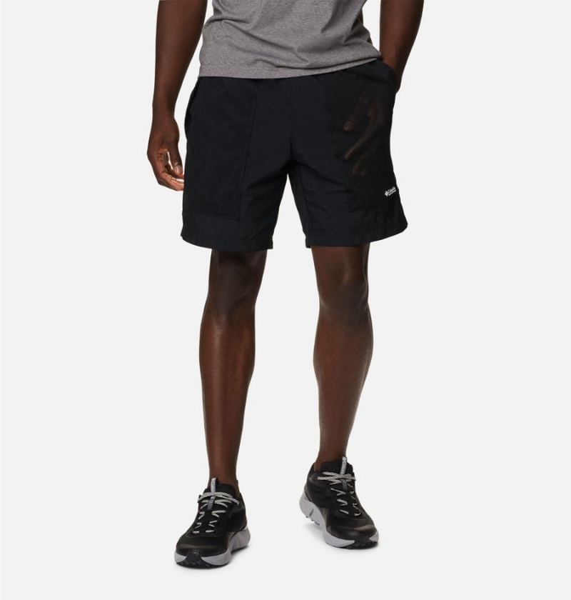 Black Men\'s Columbia Deschutes Valley Reversible Shorts | QDZFL-2456