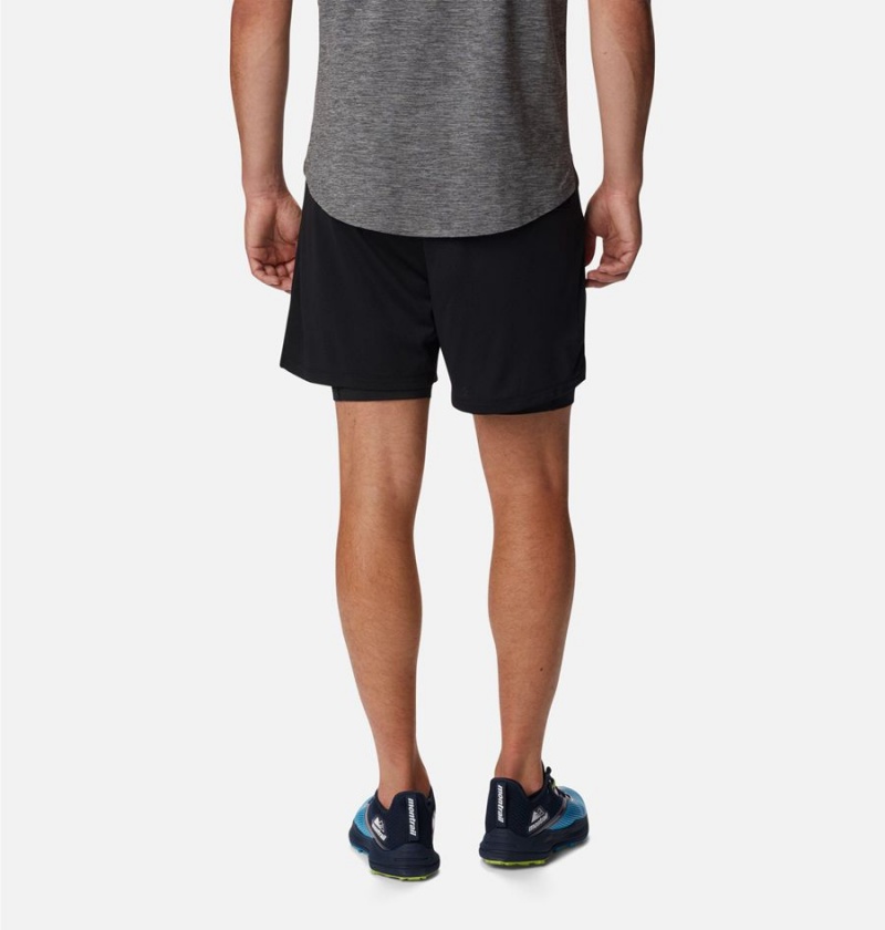 Black Men's Columbia Endless Trail 2-in-1 Shorts | LBIHC-9705