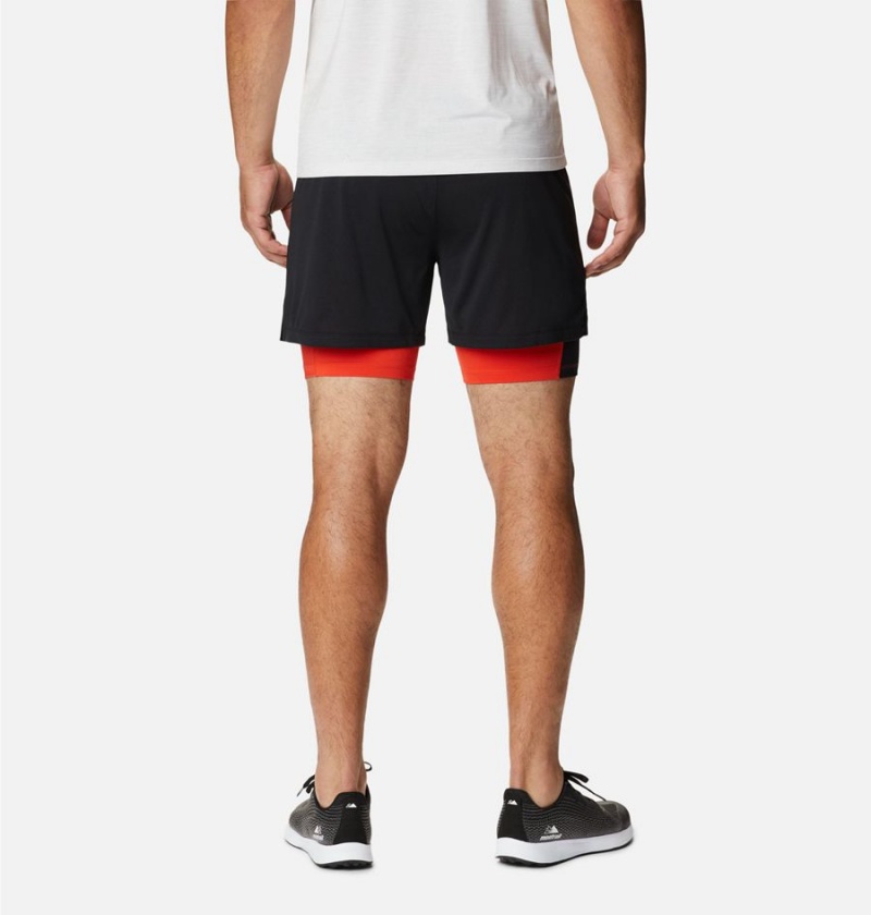 Black Men's Columbia Endless Trail 2-in-1 Shorts | JZOYC-8712