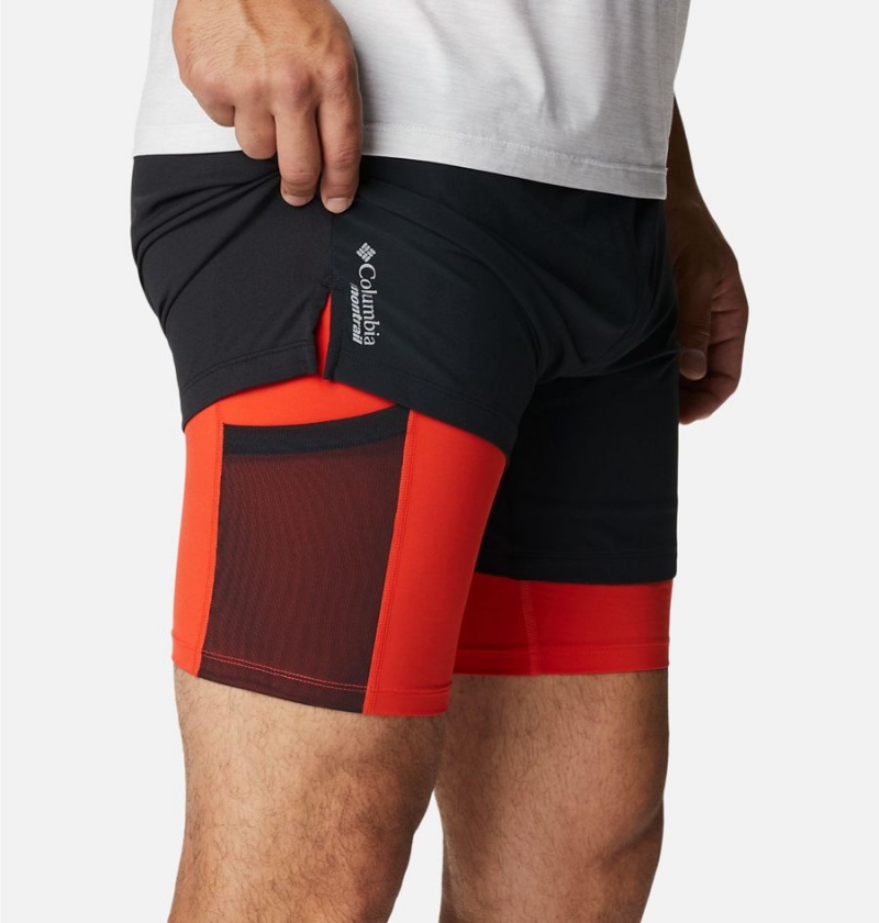 Black Men's Columbia Endless Trail 2-in-1 Shorts | JZOYC-8712