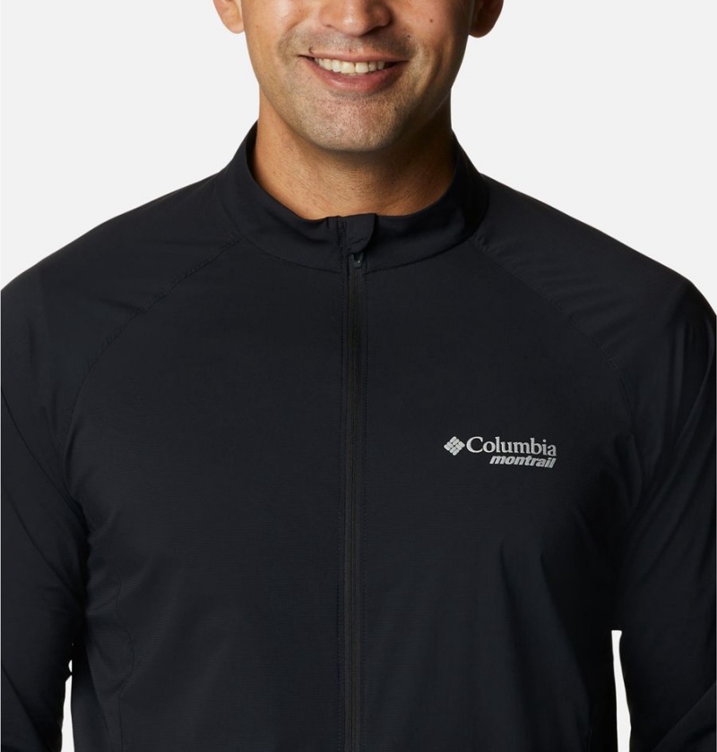 Black Men's Columbia Endless Trail Wind Shell Jacket Windbreaker | YPQOZ-4851