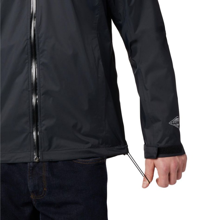 Black Men's Columbia EvaPOURation Rain Jacket | PIGMY-3140