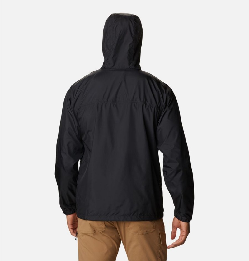 Black Men's Columbia Flash Challenger Anorak Jacket Windbreaker | COSAB-7436