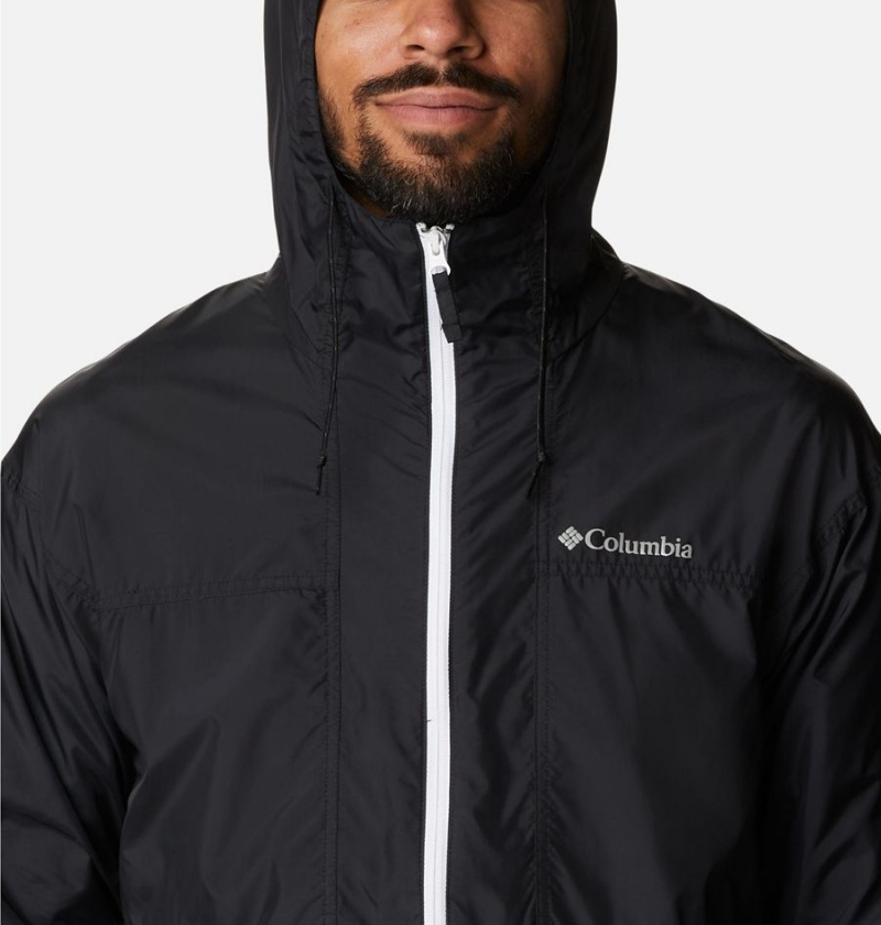 Black Men's Columbia Flash Challenger Anorak Jacket Windbreaker | COSAB-7436