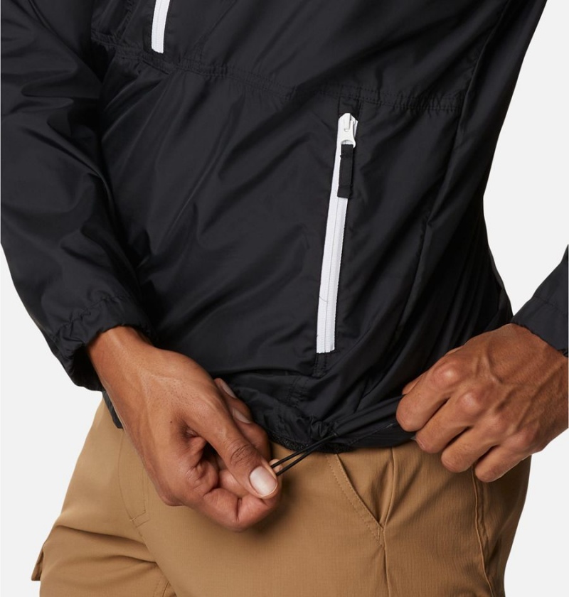 Black Men's Columbia Flash Challenger Anorak Jacket Windbreaker | COSAB-7436