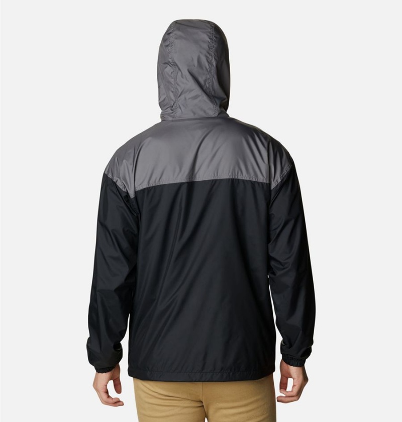 Black Men's Columbia Flash Challenger Lined Windbreaker | RZPKI-6372