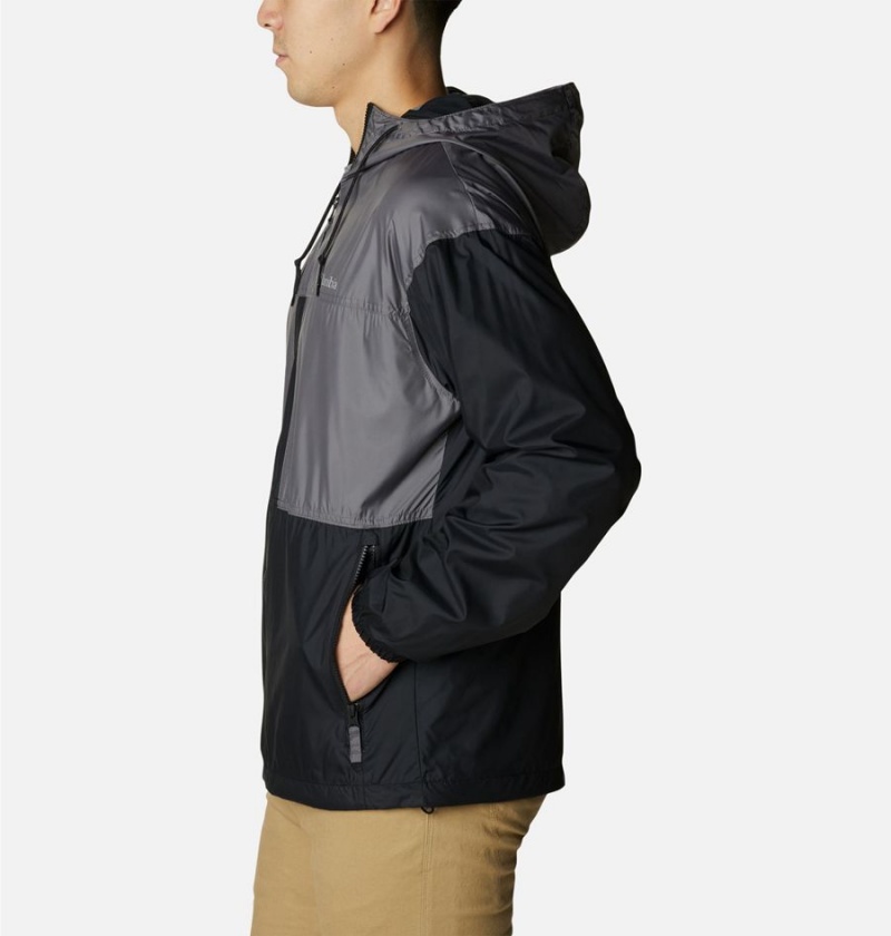 Black Men's Columbia Flash Challenger Lined Windbreaker | RZPKI-6372