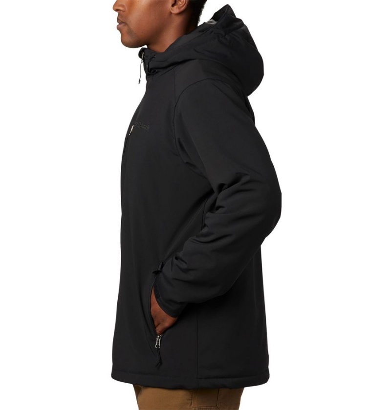 Black Men's Columbia Gate Racer Softshell Insulated Puffer Jacket | BXLYN-4901