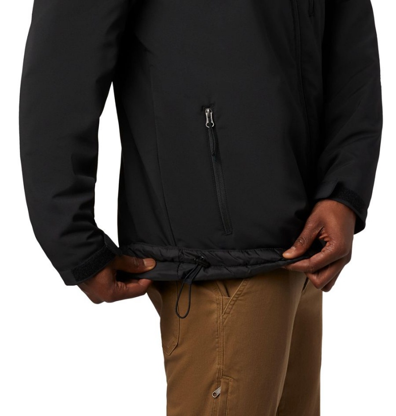 Black Men's Columbia Gate Racer Softshell Insulated Puffer Jacket | BXLYN-4901