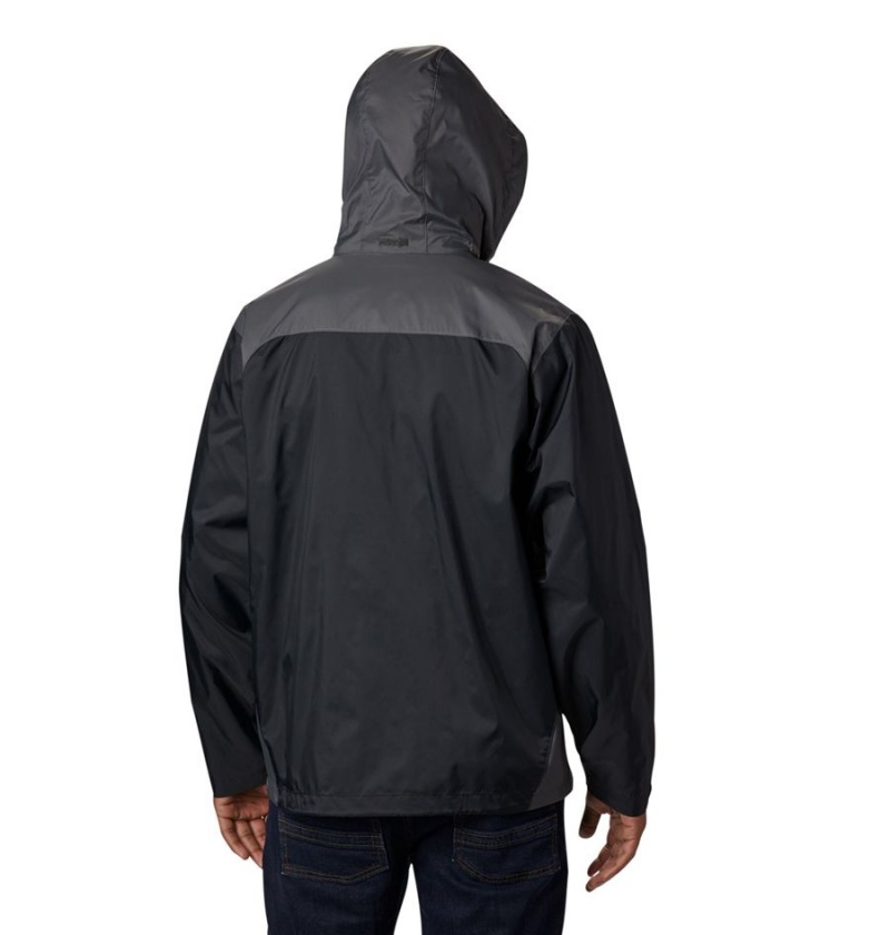 Black Men's Columbia Glennaker Lake Rain Jacket | AWPHS-7523