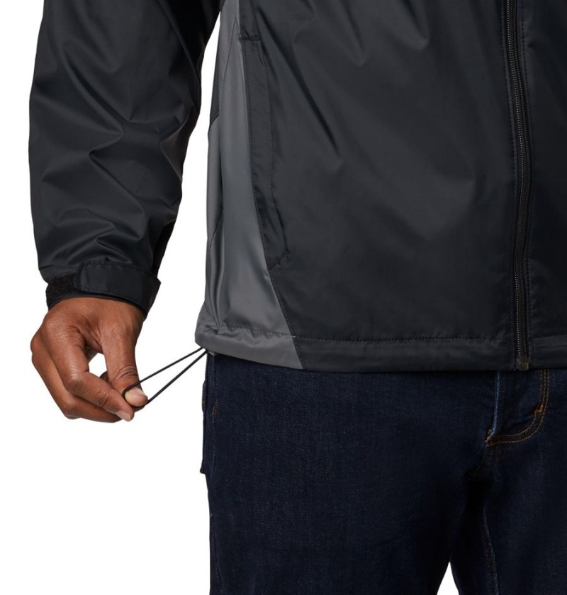 Black Men's Columbia Glennaker Lake Rain Jacket | AWPHS-7523