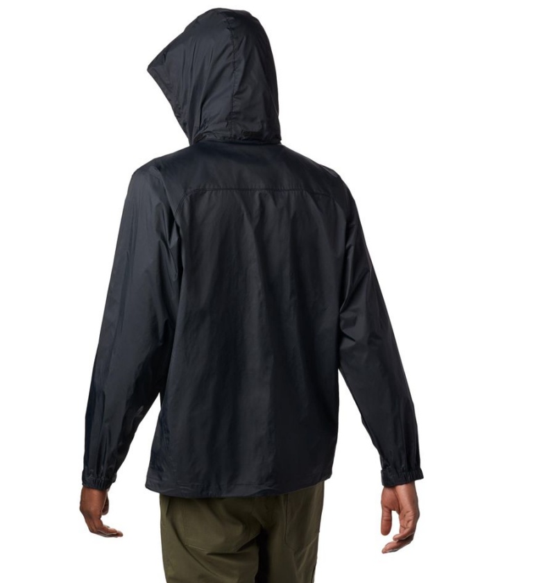 Black Men's Columbia Glennaker Lake Rain Jacket | XNHYJ-8916