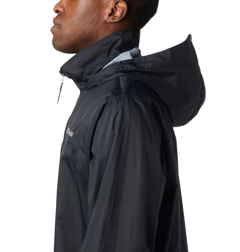 Black Men's Columbia Glennaker Lake Rain Jacket | XNHYJ-8916