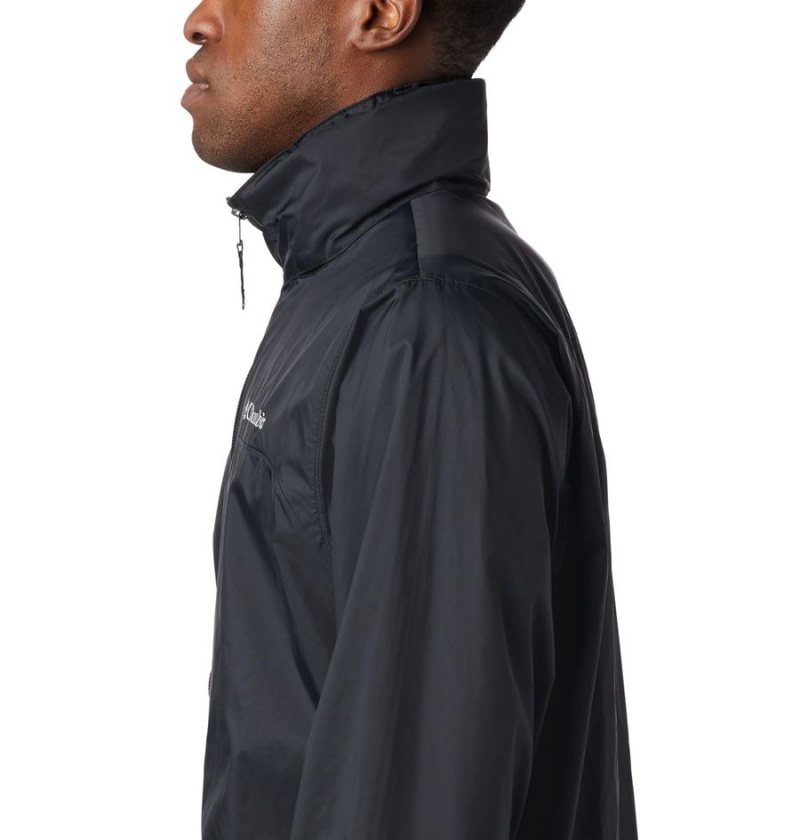 Black Men's Columbia Glennaker Lake Rain Jacket | XNHYJ-8916