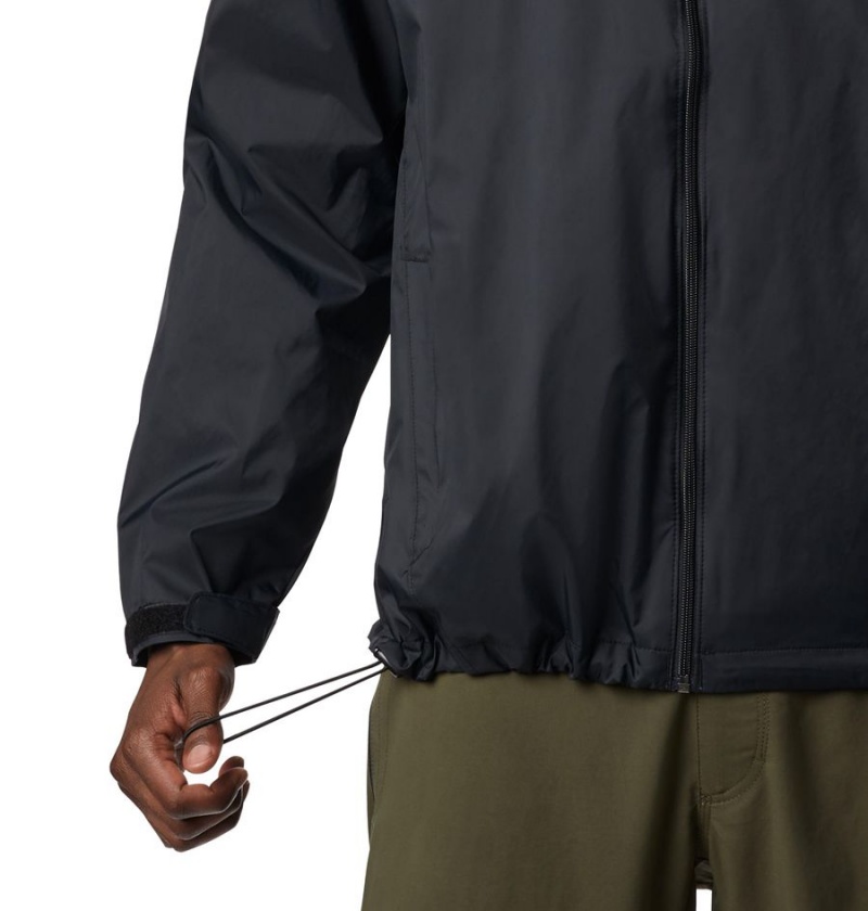 Black Men's Columbia Glennaker Lake Rain Jacket | XNHYJ-8916