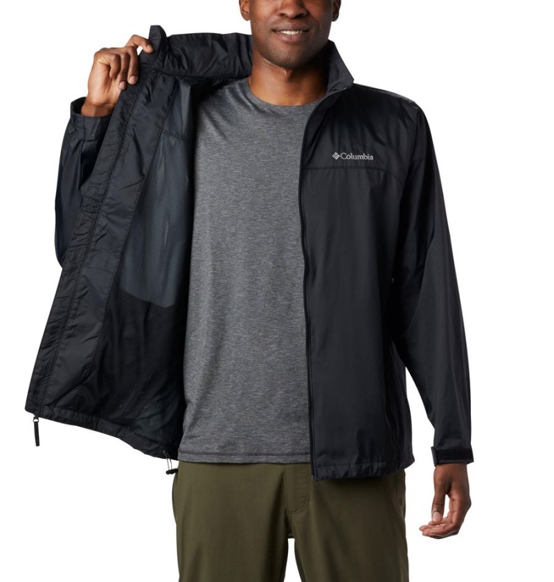 Black Men's Columbia Glennaker Lake Rain Jacket | XNHYJ-8916