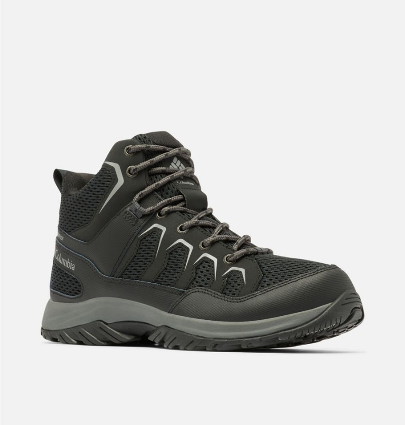 Black Men's Columbia Granite Trail Mid Waterproof Hiking Shoes | PUKWR-7809