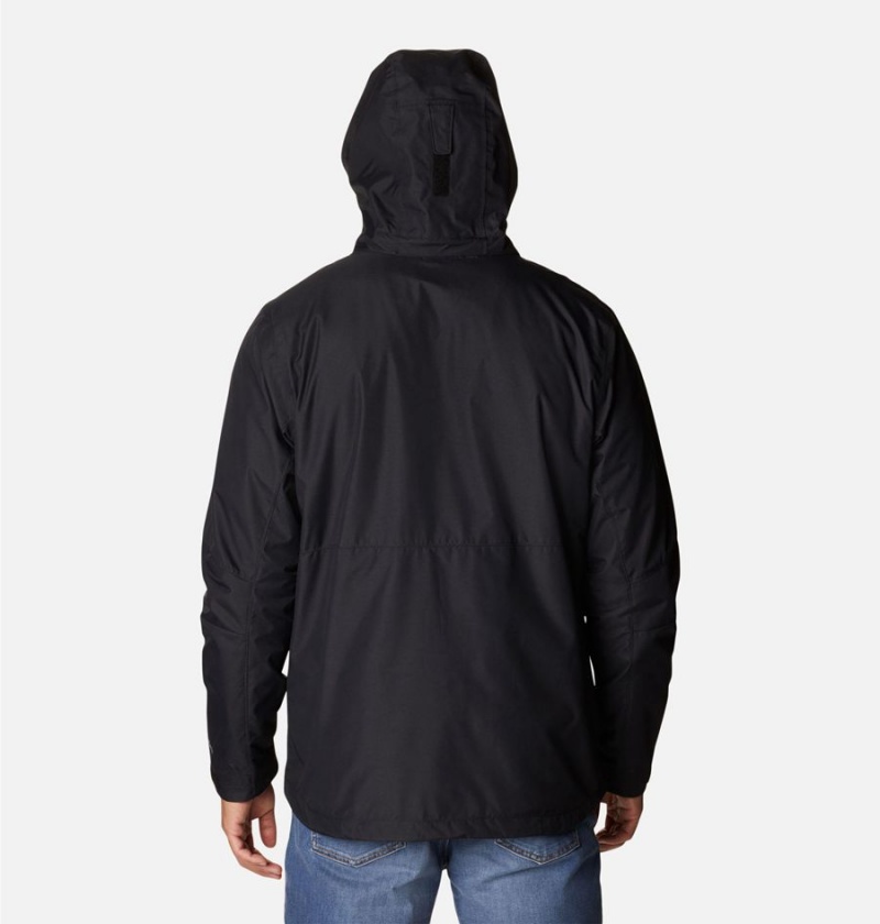 Black Men's Columbia Gulfport Interchange 3 In 1 Jackets | GMUWJ-2964