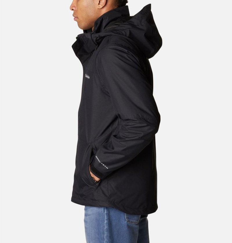 Black Men's Columbia Gulfport Interchange 3 In 1 Jackets | GMUWJ-2964