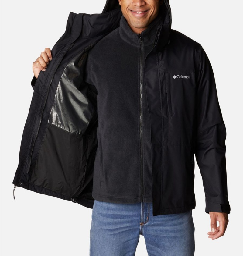 Black Men's Columbia Gulfport Interchange 3 In 1 Jackets | GMUWJ-2964