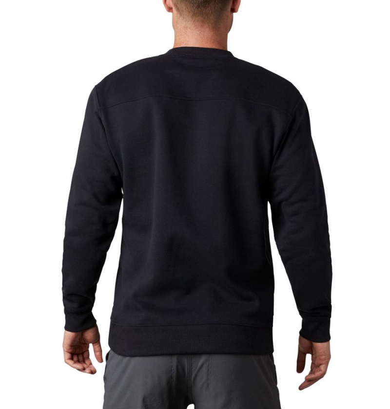 Black Men's Columbia Hart Mountain II Crew Sweatshirt | WQFJH-6480