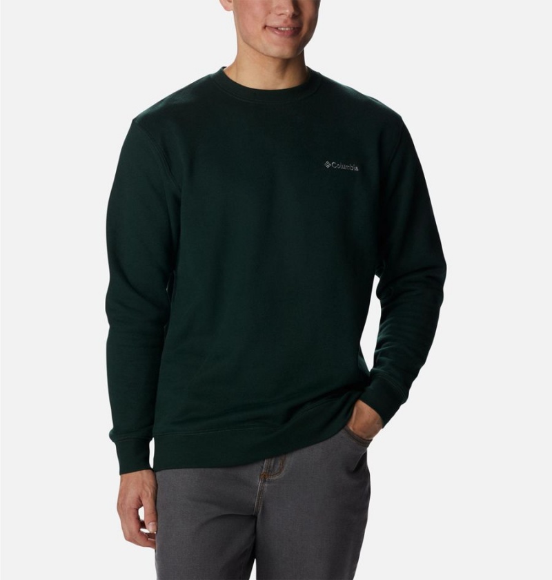 Black Men's Columbia Hart Mountain II Crew Sweatshirt | LZWVU-9524