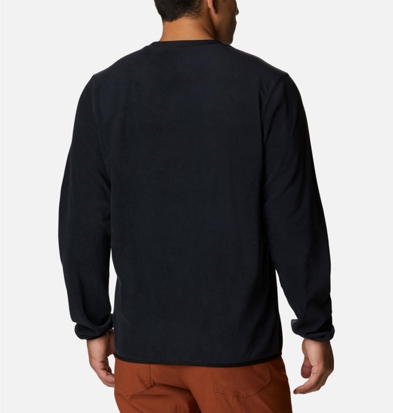 Black Men's Columbia Haven Hills Fleece Crew Pullover | AGLKR-7142